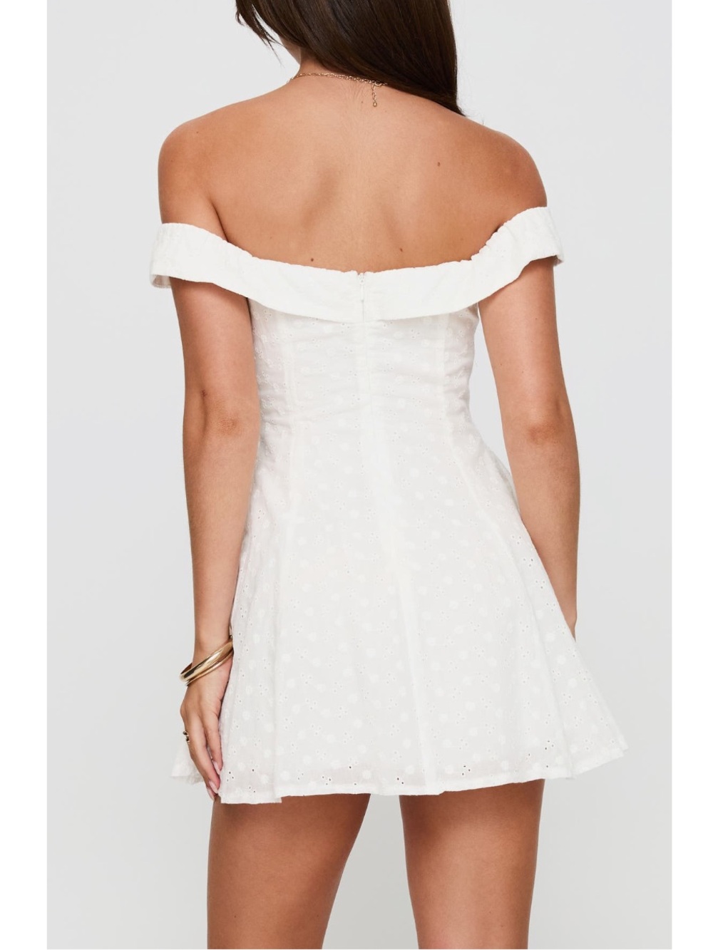 Princess Polly Rosebud Broderie Off the Shoulder Minidress NWT - Picture 6 of 11
